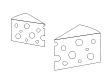 Ausmalbilder 2 Stück Käse