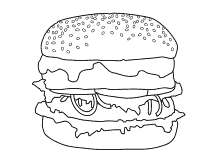 Ausmalbilder Hamburger