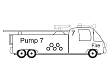 Ausmalbild Löschwagen