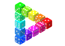 Penrose-Dreieck aus Spielwürfeln