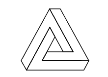 Unmögliches Objekt - Penrose Dreieck