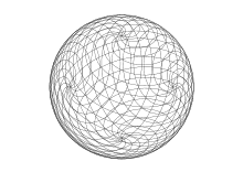 Gitternetz dreidimensionale Kugel