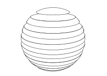 3D Kugel geschnitten Kugelsegmente