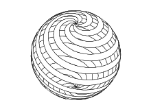 3D Kugel Spiralschnitte
