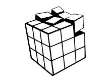 Ein Rubik's Würfel der zerfällt
