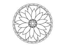 Kreis mit Blume