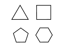 Dreieck Quadrat Fünfeck Sechseck