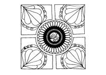 Symmetrisches Blumenbild