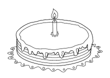 Geburtstag Kuchen 1 Kerze