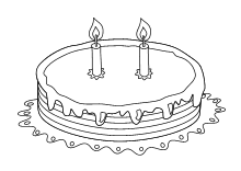 Geburtstag Kuchen 2 Kerzen