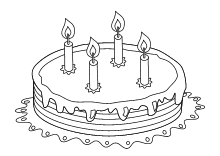 Geburtstag Kuchen 4 Kerzen