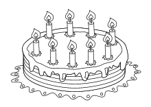 Geburtstag Kuchen 9 Kerzen