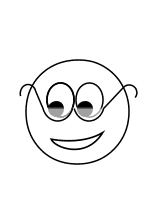 Smiley mit Brille