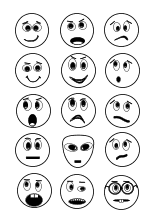 Ausdrucken smileys zum