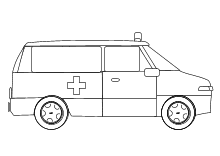 Malvorlage Ambulanz-Fahrzeug