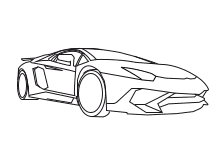 Ausmalbilder Lamborghini Aventador