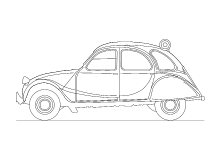 Ausmalbilder Autos 2CV