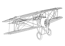 Vorlage Doppeldecker-Flugzeug