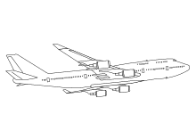 Vorlage Jumbo-Jet Flugzeug