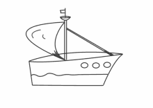 Vorlage kleines Segelschiff