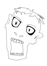 Ausmalbild Gesicht von Frankenstein