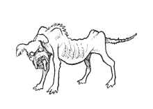 AMalvorlage Zombiehund