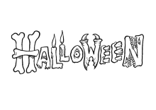 Schriftzug Halloween