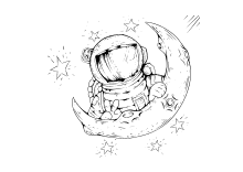 Astronaut auf dem Mond