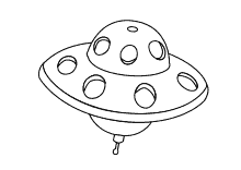 Ausmalbild UFO