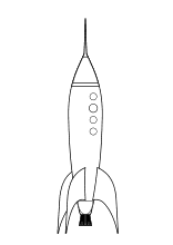 Druckvorlage Rakete