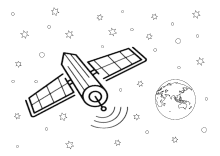 Vorlage Weltraum Satellit