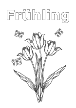 Malvorlage Frühlingstitelblatt