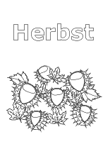 Malvorlage Herbsttitelblatt