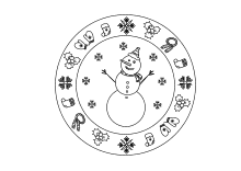 Jahreszeit-Winter Mandala