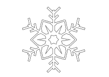 Malvorlage Schneekristall