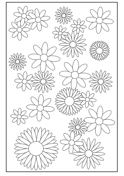 Schreibkarte mit Blumen