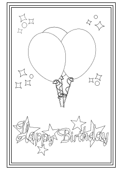 Englische Geburtstagskarte Luftballons