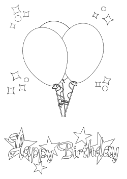 Geburtstagskarten-Vorlage mit Luftballons