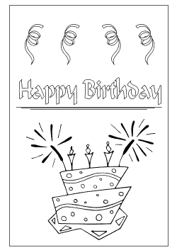 Englische Geburtstagskarte mit Torte