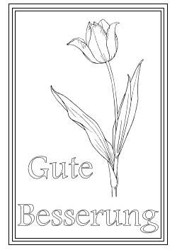 Karte mit Tulpe Gute Besserung