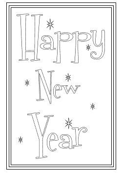 Happy New Year Karten-Vorlage