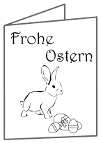 Frohe Ostern - Karten zum Aausmalen