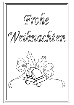 Karte mit Weihnachtsglöckchen