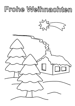 Karte mit einem Haus im Wald
