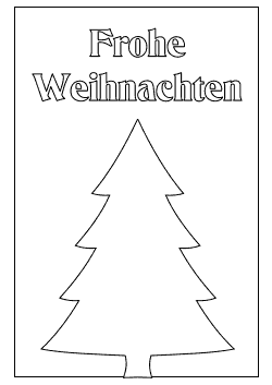 Weihnachtskarte mit einem Tannenbaum zum selber schmücken 