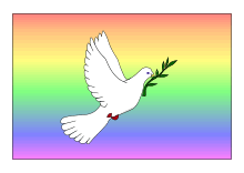 Friedensfahne mit Friedenstaube