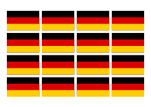 Deutschlandflaggen  ausschneiden, basteln