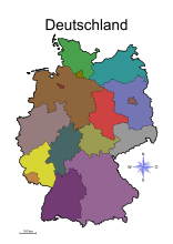 Druckvorlage Deuschlands Bundesländer