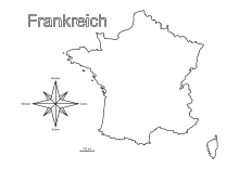 Vorlage Landesgrenzen Frankreich