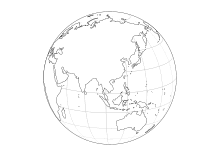 Globus mit Asien
